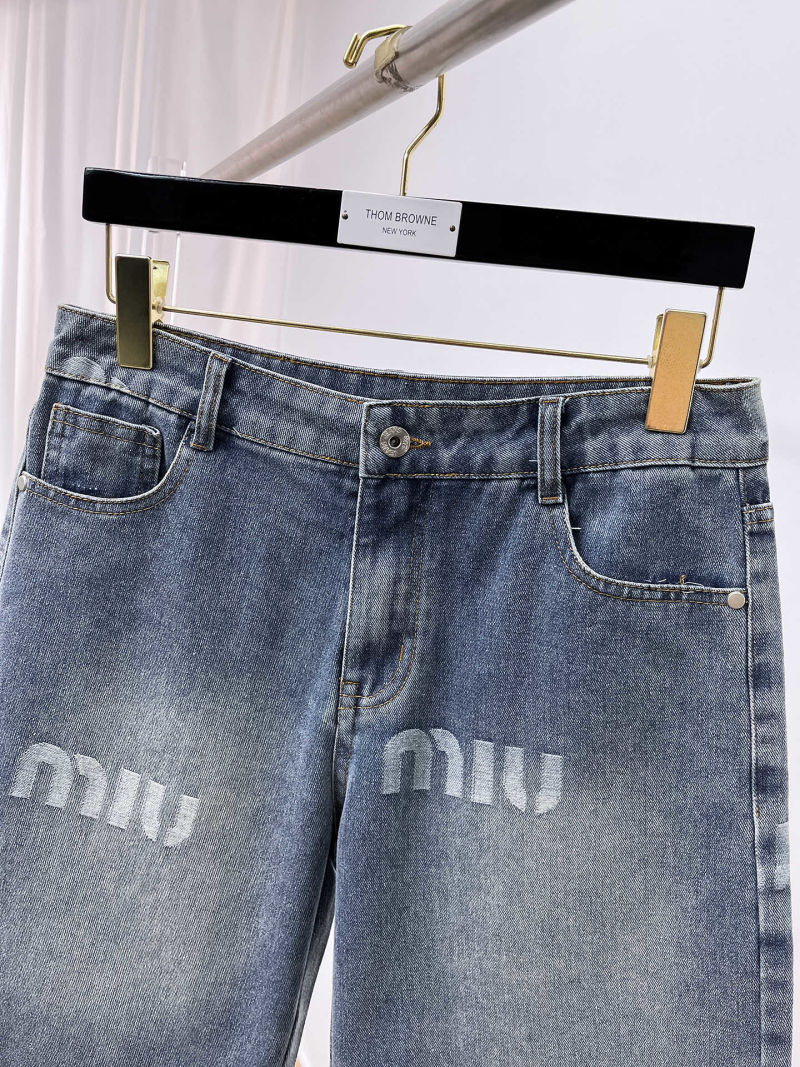 Джинсовые шорты MIU Miu Miu