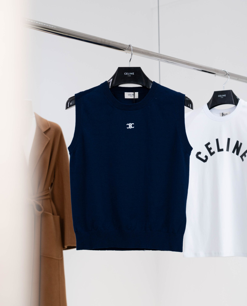 Бесформенный топ с круглым вырезом CE Celine