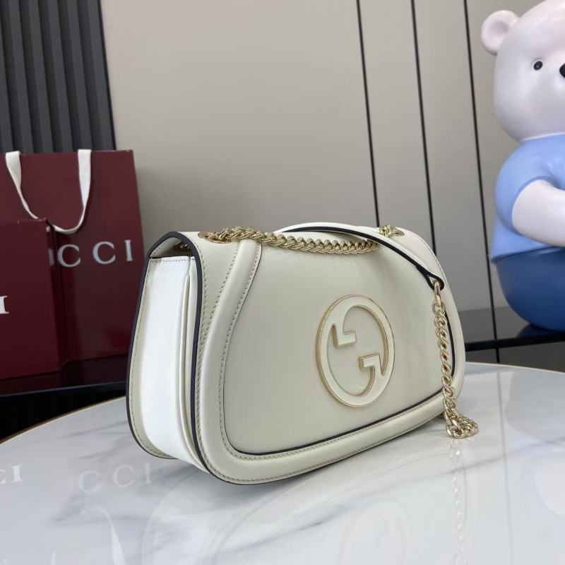 Сумка Gucci белая с цепочкой