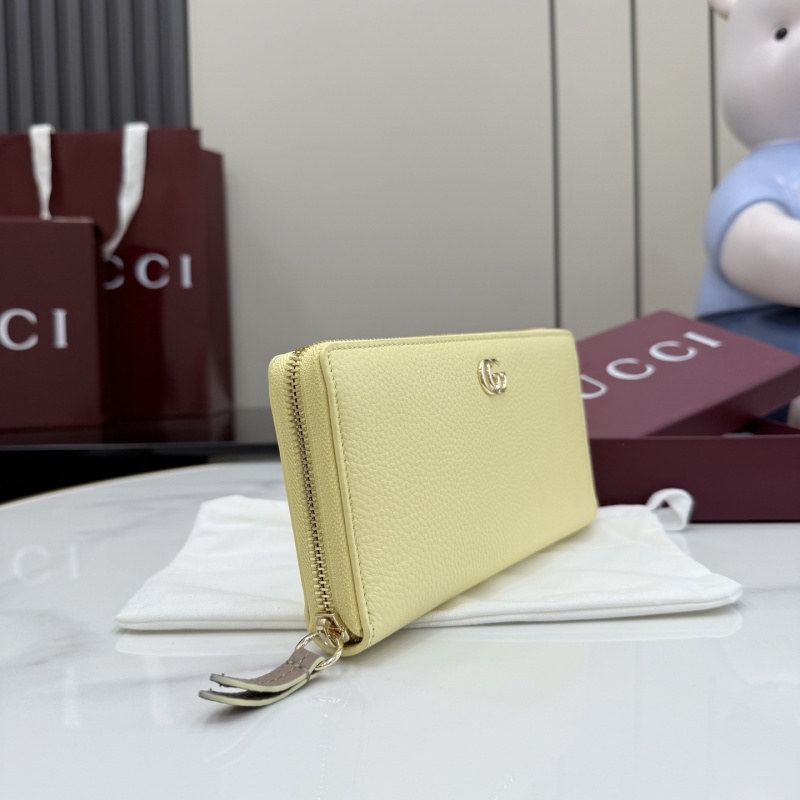 Портмоне Gucci желтое с логотипом GG