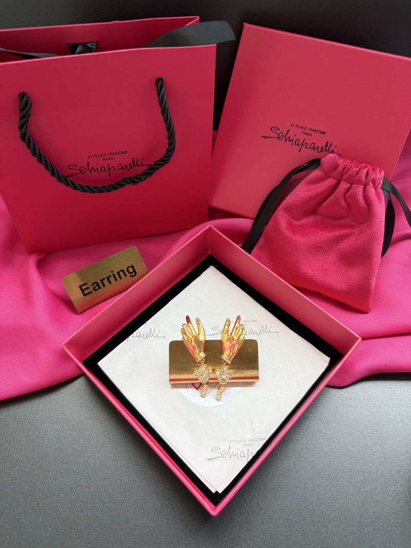 Серьги в виде рук с кристаллами Schiaparelli