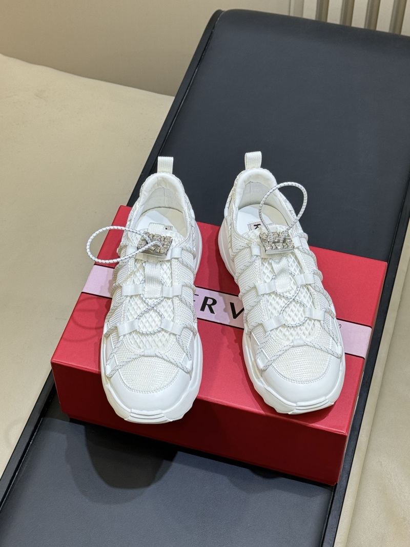 Белые кроссовки Roger Vivier с узором