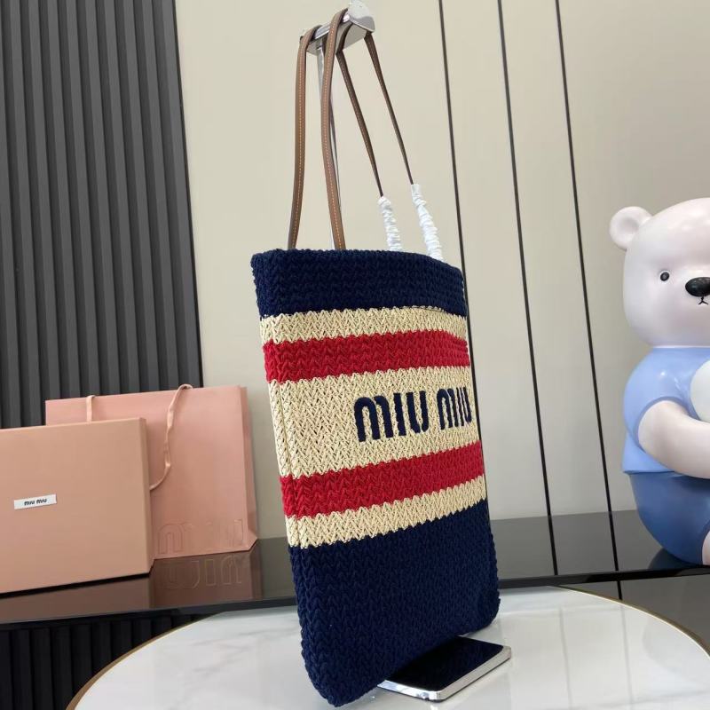 Сумка-тоут Miu Miu вязаная с принтом