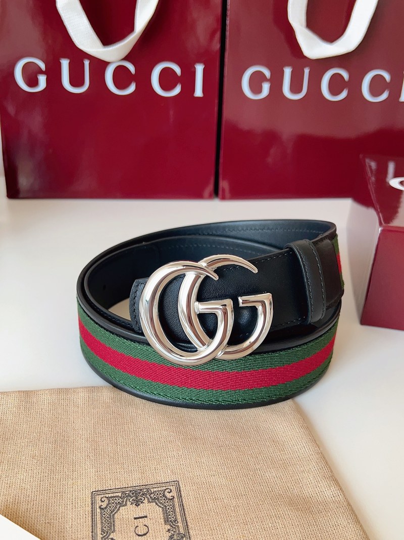 Мужской ремень Gucci двусторонний с пряжкой Double G
