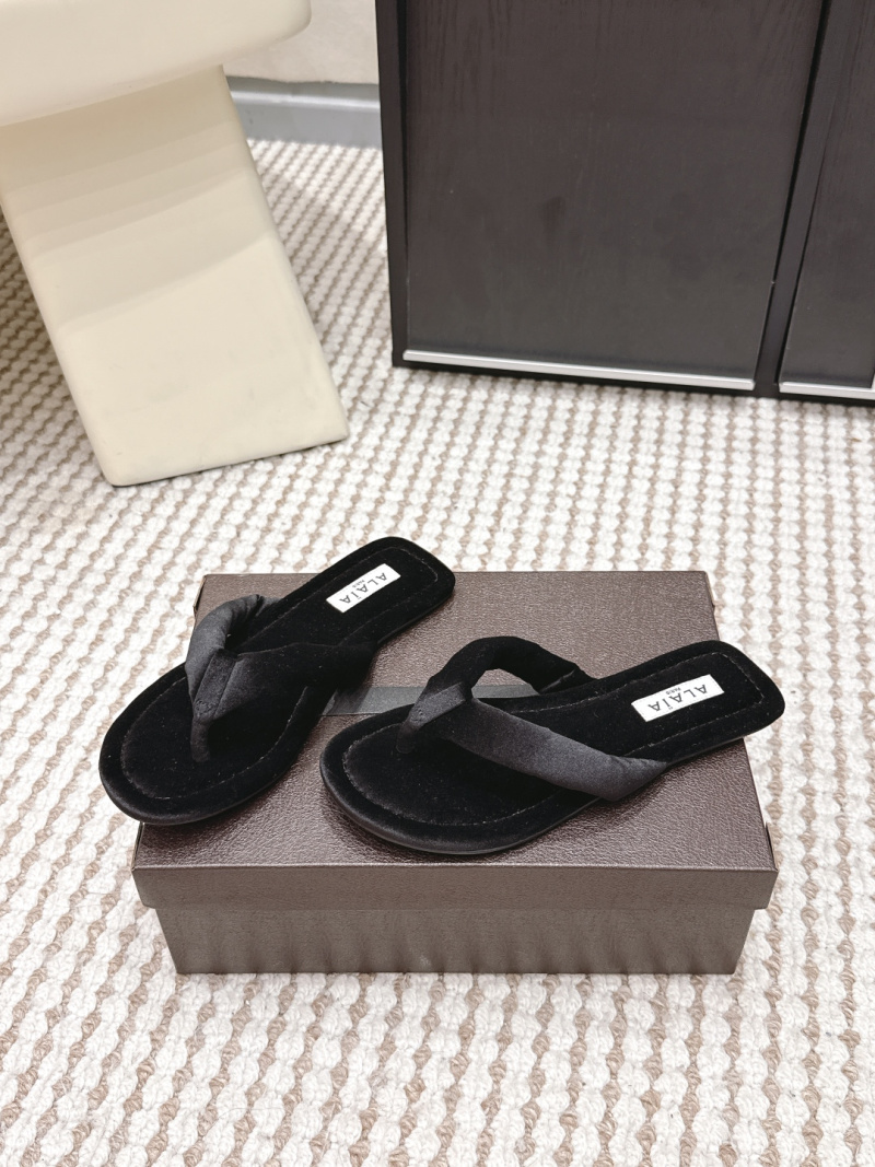 Женские бархатные тапочки Alaïa