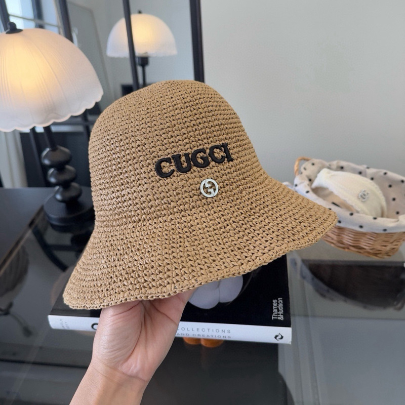 Складная летняя соломенная шляпа Gucci