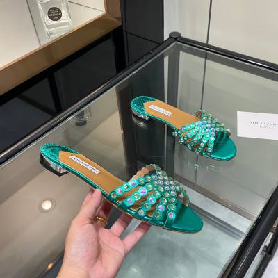 Сандалии женские Aquazzura со стразами