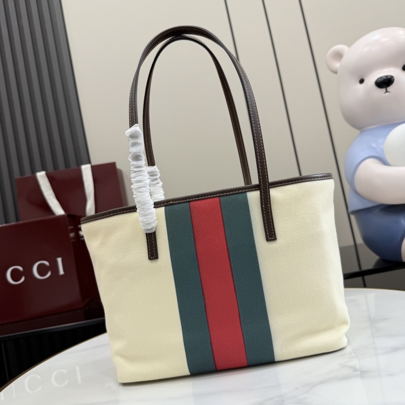 Сумка-тоут Gucci с канвасом и полосами