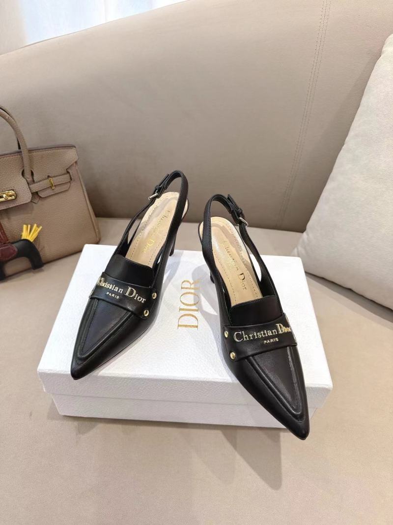 Черные кожаные мюли Christian Dior