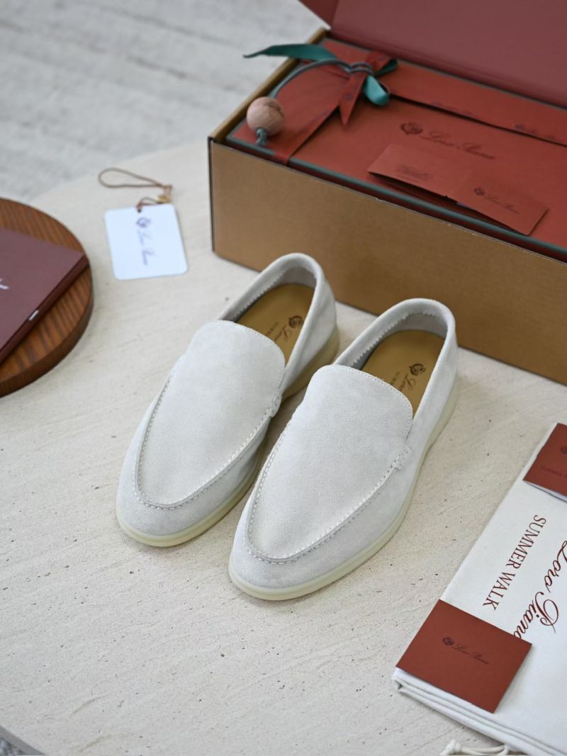 Мокасины Loro Piana белые