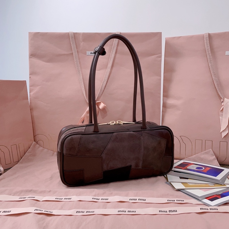 Сумка Miu Miu, коричневая кожаная