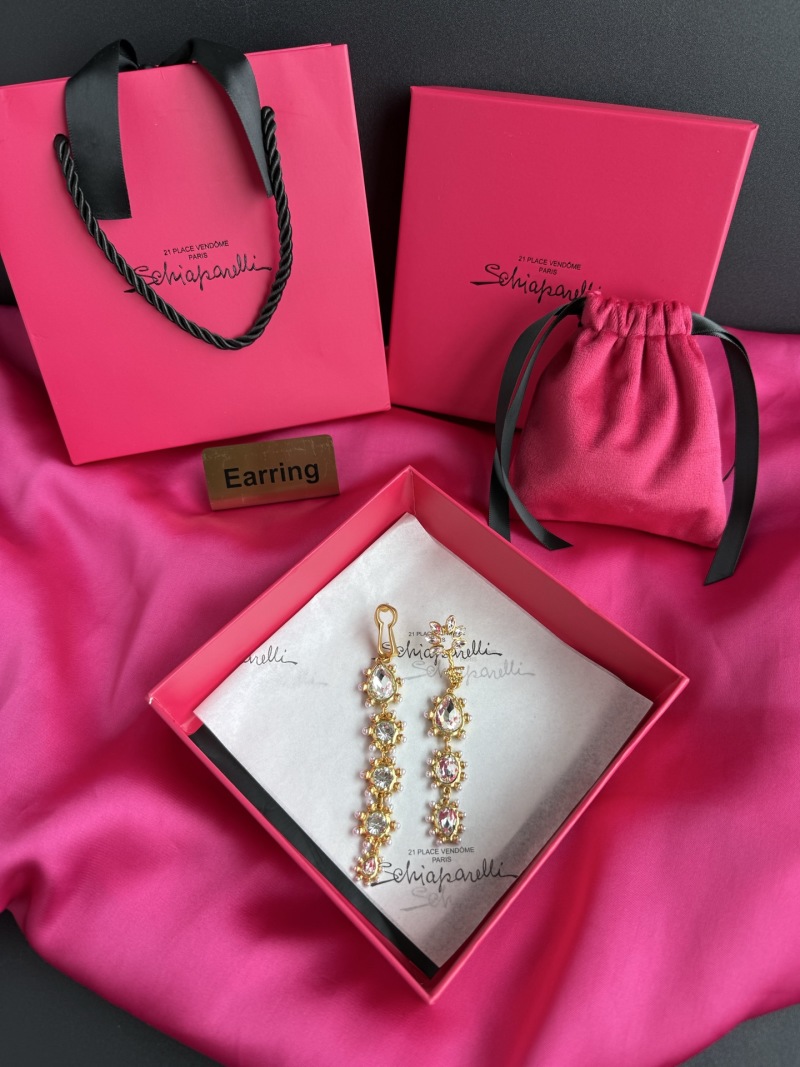 Серьги с кристаллами и жемчугом Schiaparelli