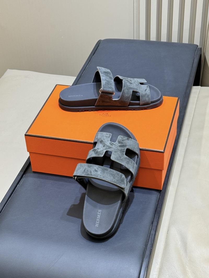 Мужские шлепанцы Hermes H классика Hermès