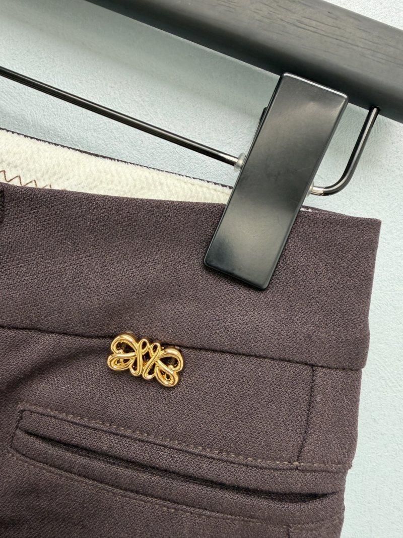Кожаные брюки Loewe с пряжкой