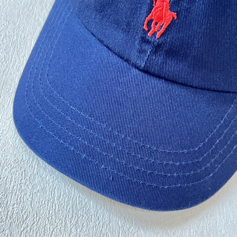 Кепка Ralph Lauren синяя с красным логотипом