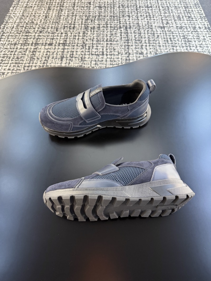 Мокасины мужские Prada из замши и сетки