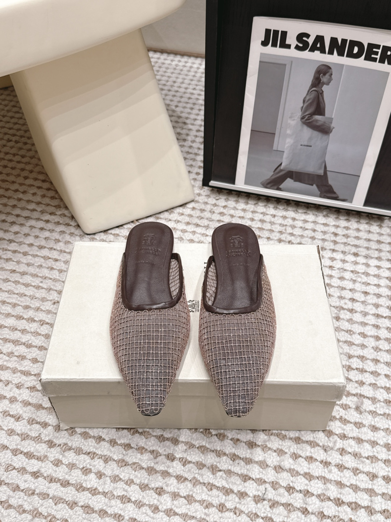 Мюли с сетчатой подошвой и декоративными стразами Jil Sander