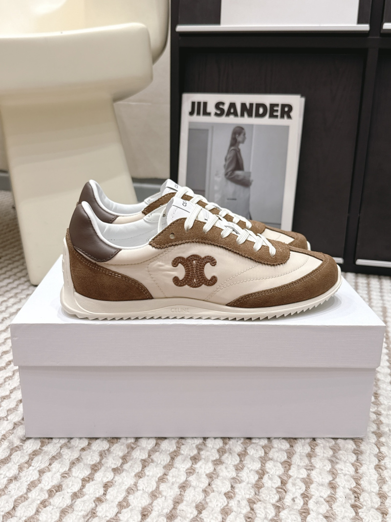 Кроссовки Celine Racer в бежево-коричневой гамме