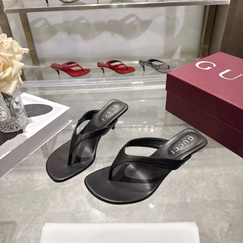 Женские кожаные мюли на шпильке Gucci