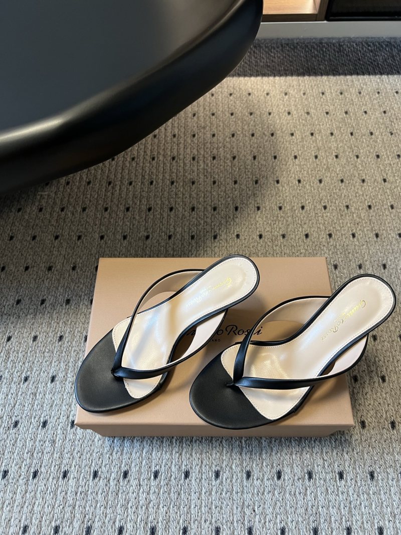 Gianvito Rossi женские черные кожаные сандалии на каблуке