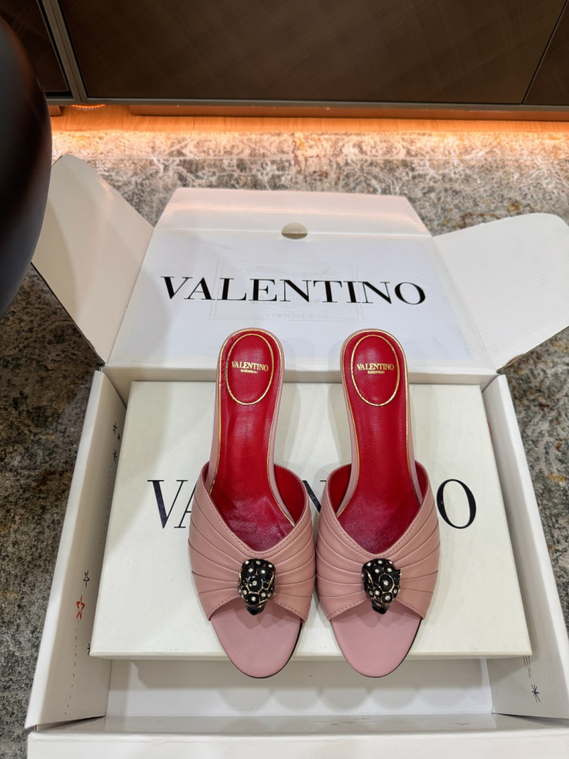Женские мюли Valentino из натуральной кожи на высоком каблуке Valentino Garavani
