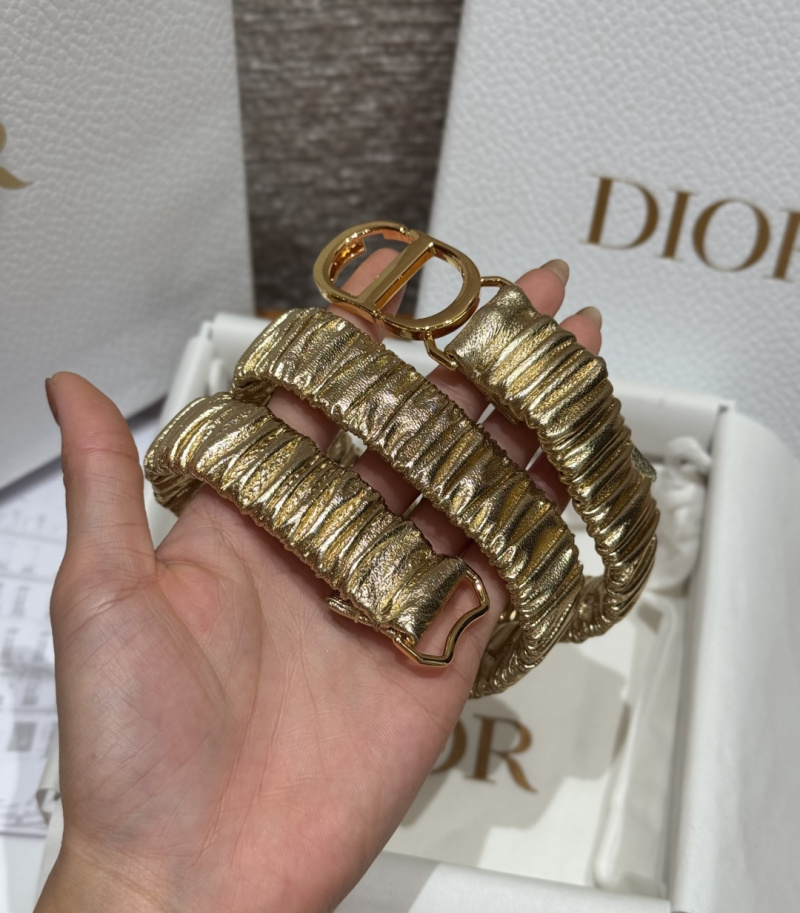 Ремень женский эластичный со знаком CD Dior