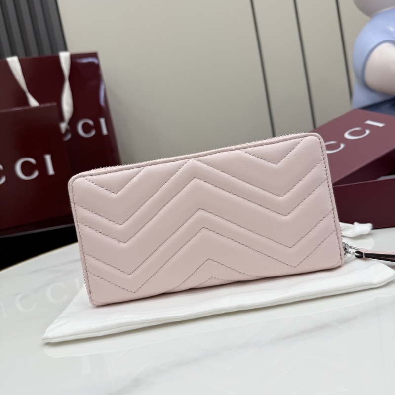 Портмоне Gucci розовое с логотипом GG