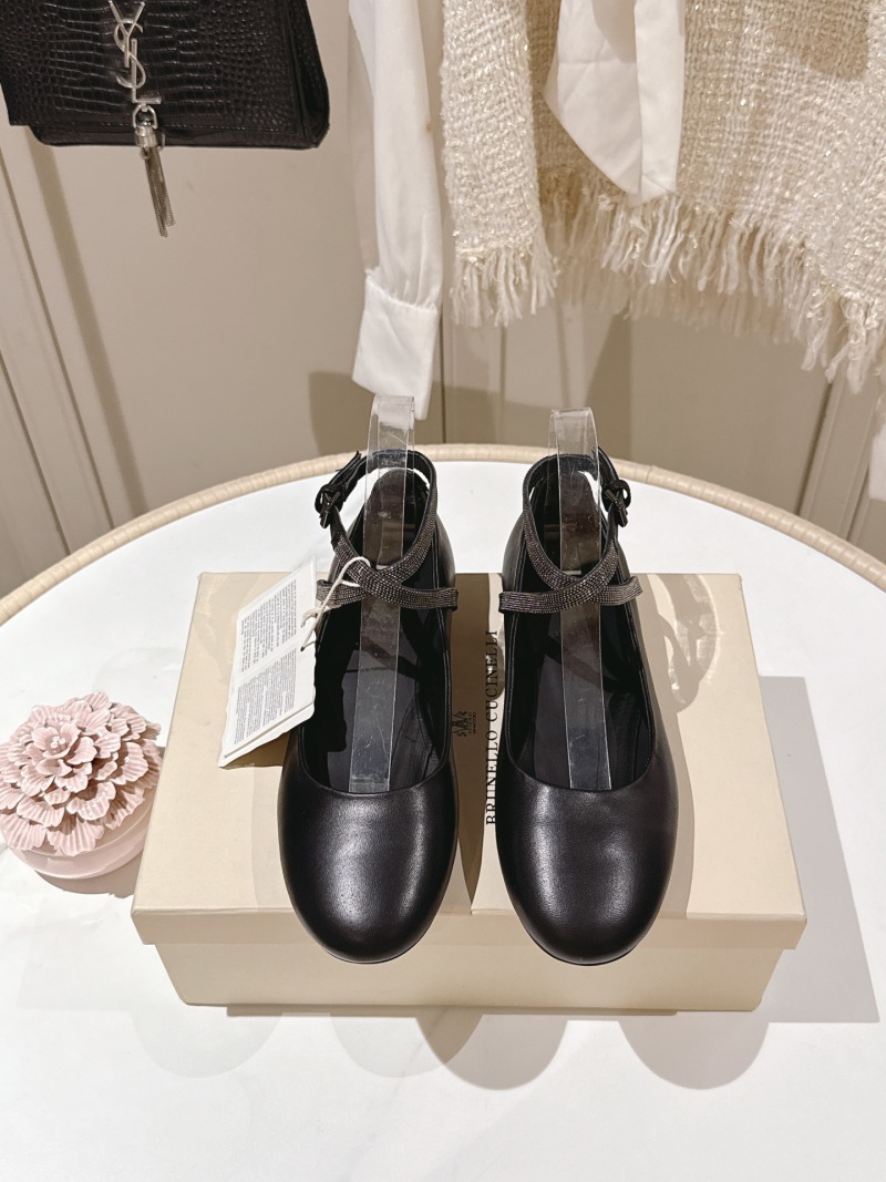 Женские балетки с ремешком Brunello Cucinelli