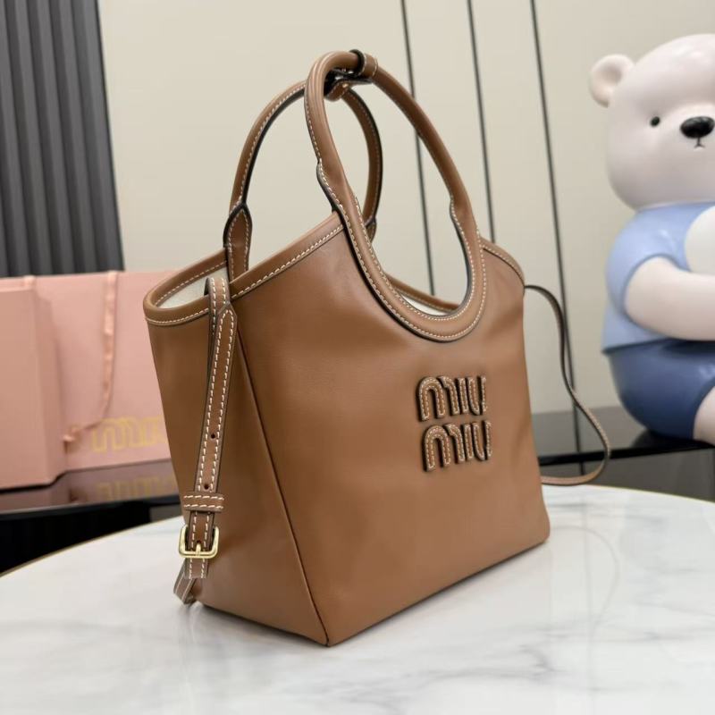 Сумка Miu Miu коричневая с логотипом