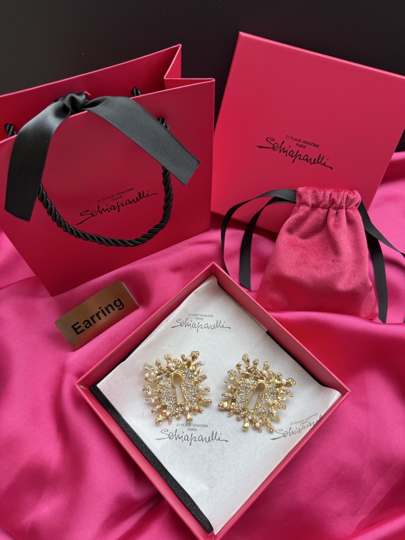Серьги с кристаллами и жемчугом Schiaparelli