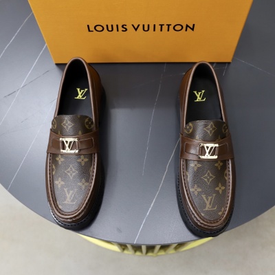 Мужские мокасины Louis Vuitton Коричневые