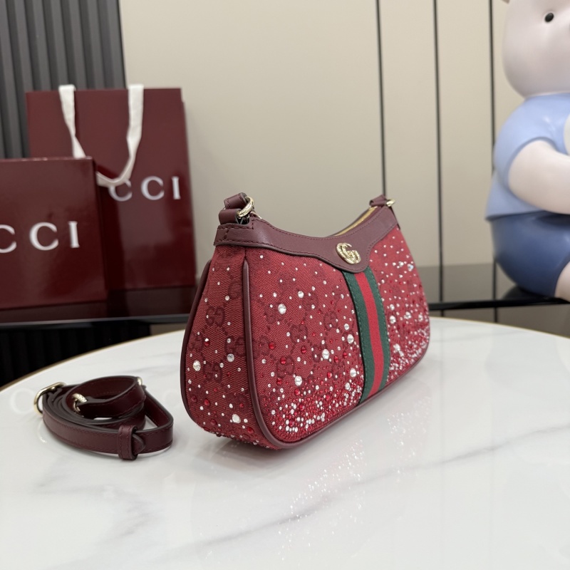 Сумка Gucci с кристаллами и ремешком