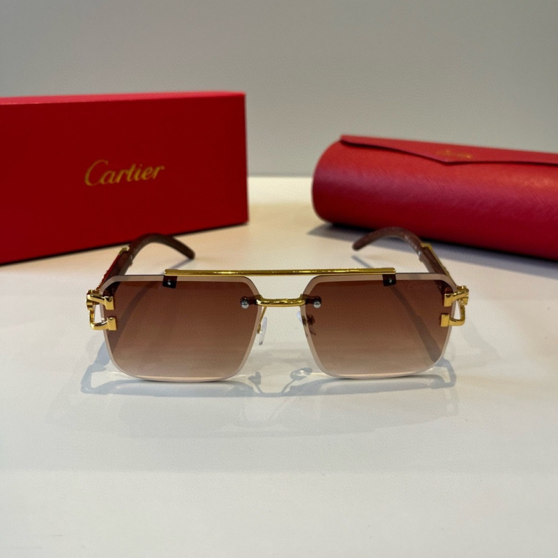 Солнечные очки Cartier без оправы
