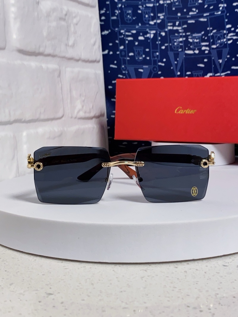 Очки Cartier без оправы в стиле Y2K