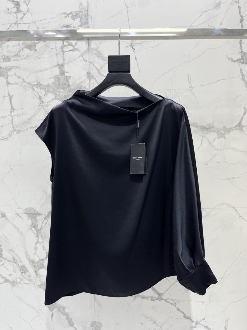 Блуза Saint Laurent асимметричная ацетатная