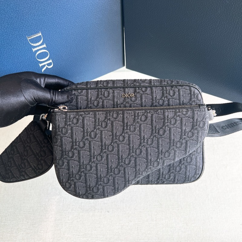 Мужская сумка-седло Dior с монограммой