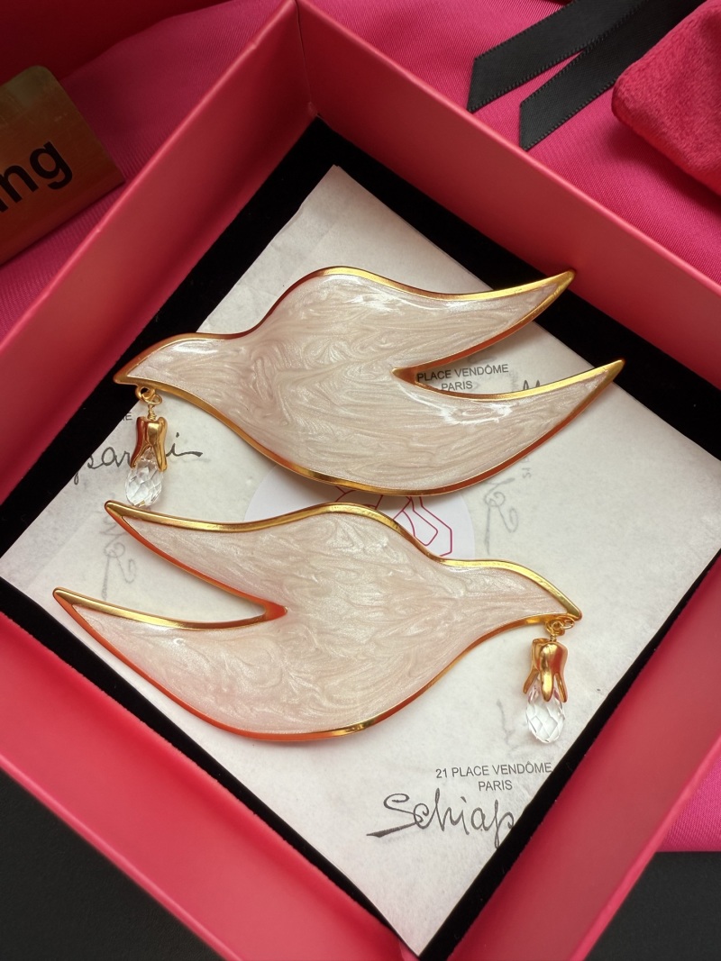 Серьги в виде птиц Schiaparelli