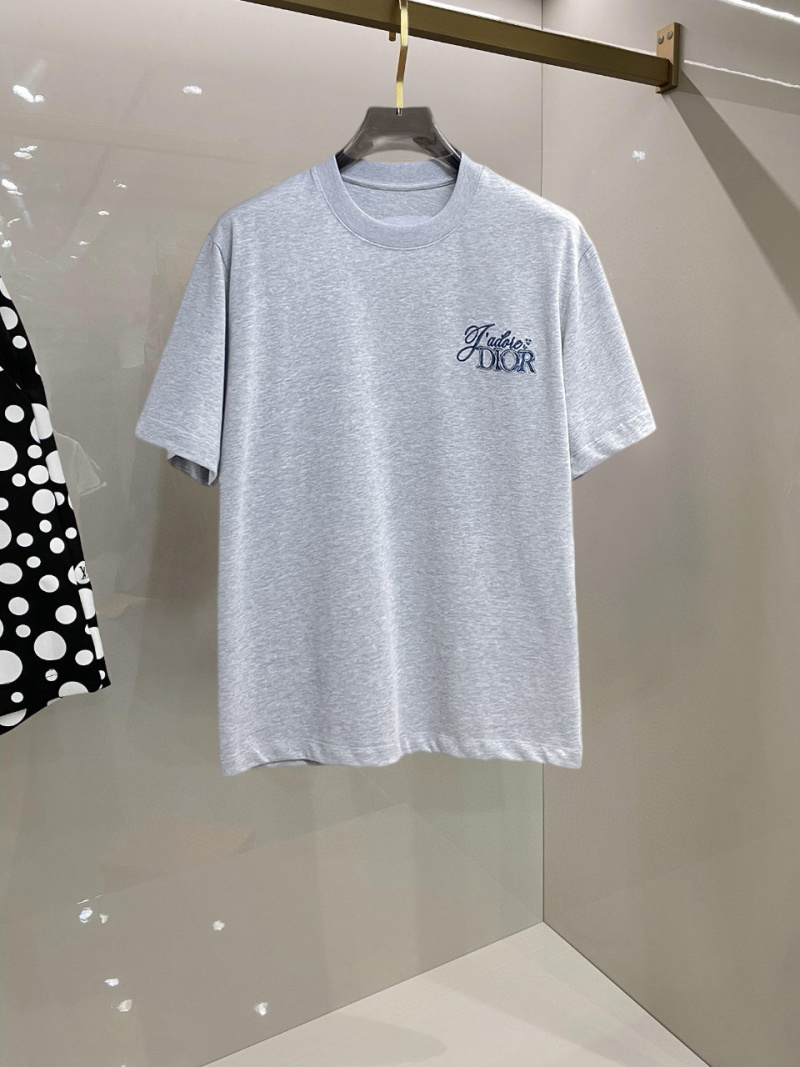 Футболка мужская серая с принтом DIOR