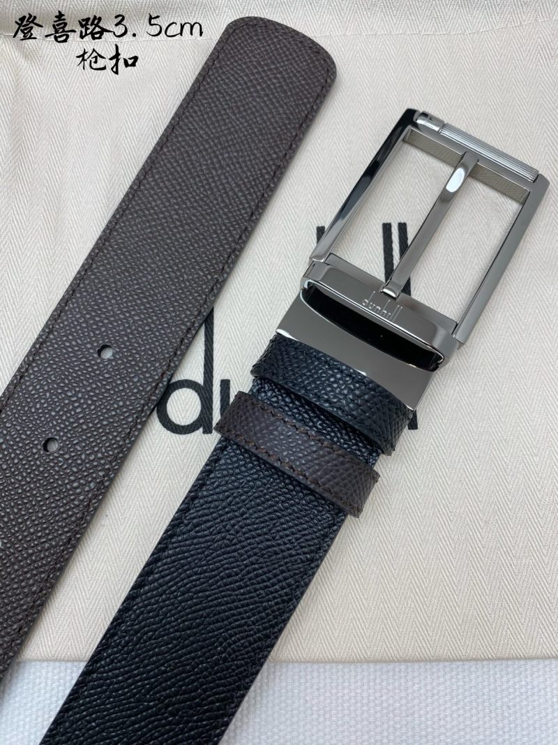 Ремень из натуральной кожи с металлическим пряжком Dunhill