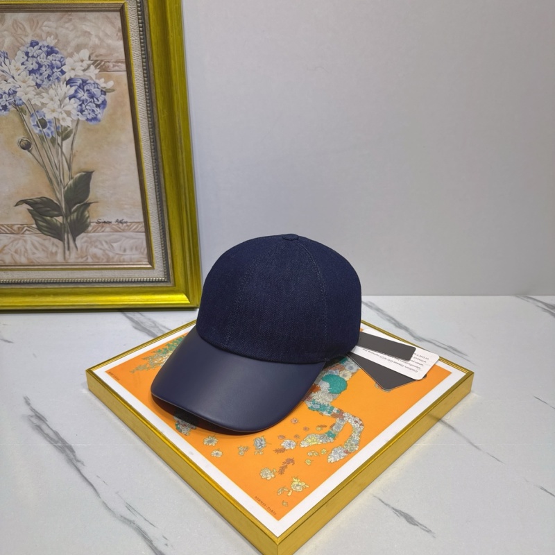 Мужская бейсболка с кожаным козырьком Loro Piana