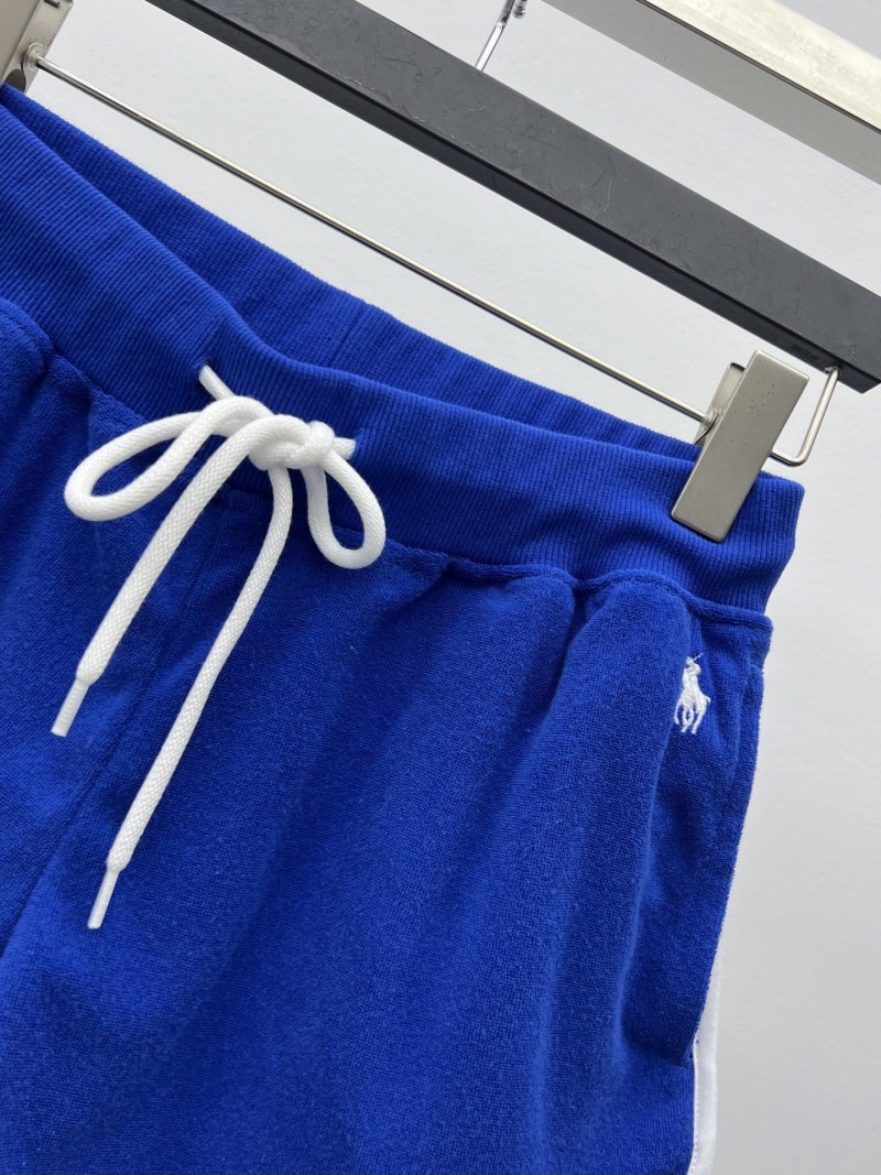 Шорты женские спортивные синие из полотенечной ткани Ralph Lauren