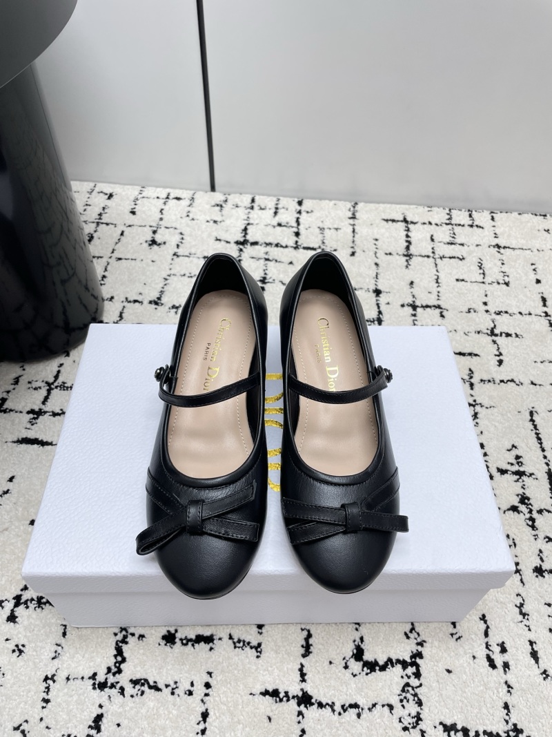 Женские лоферы Dior с бантом и ремешком на щиколотку