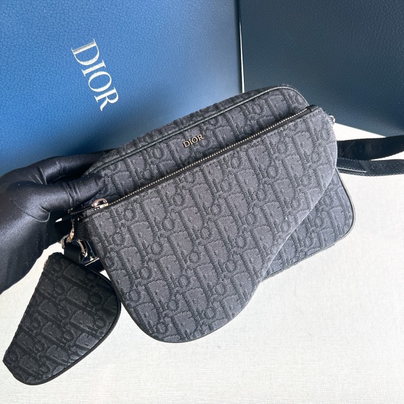 Мужская сумка-седло Dior с монограммой