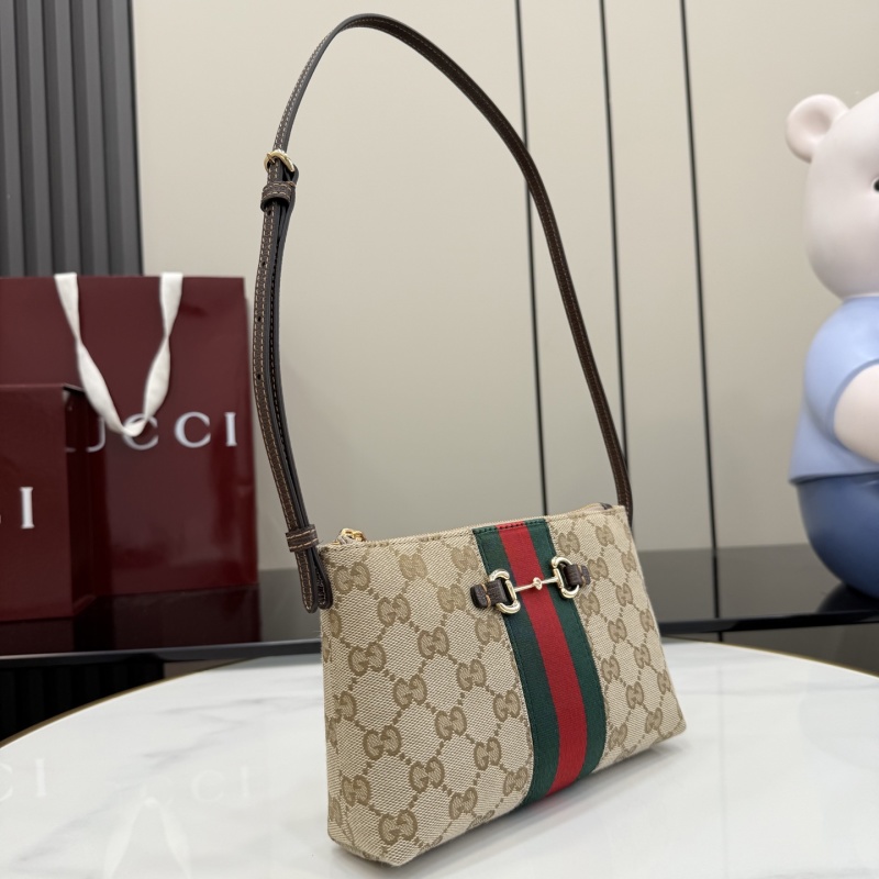 Сумка-клатч Gucci с монограммой и ремешком