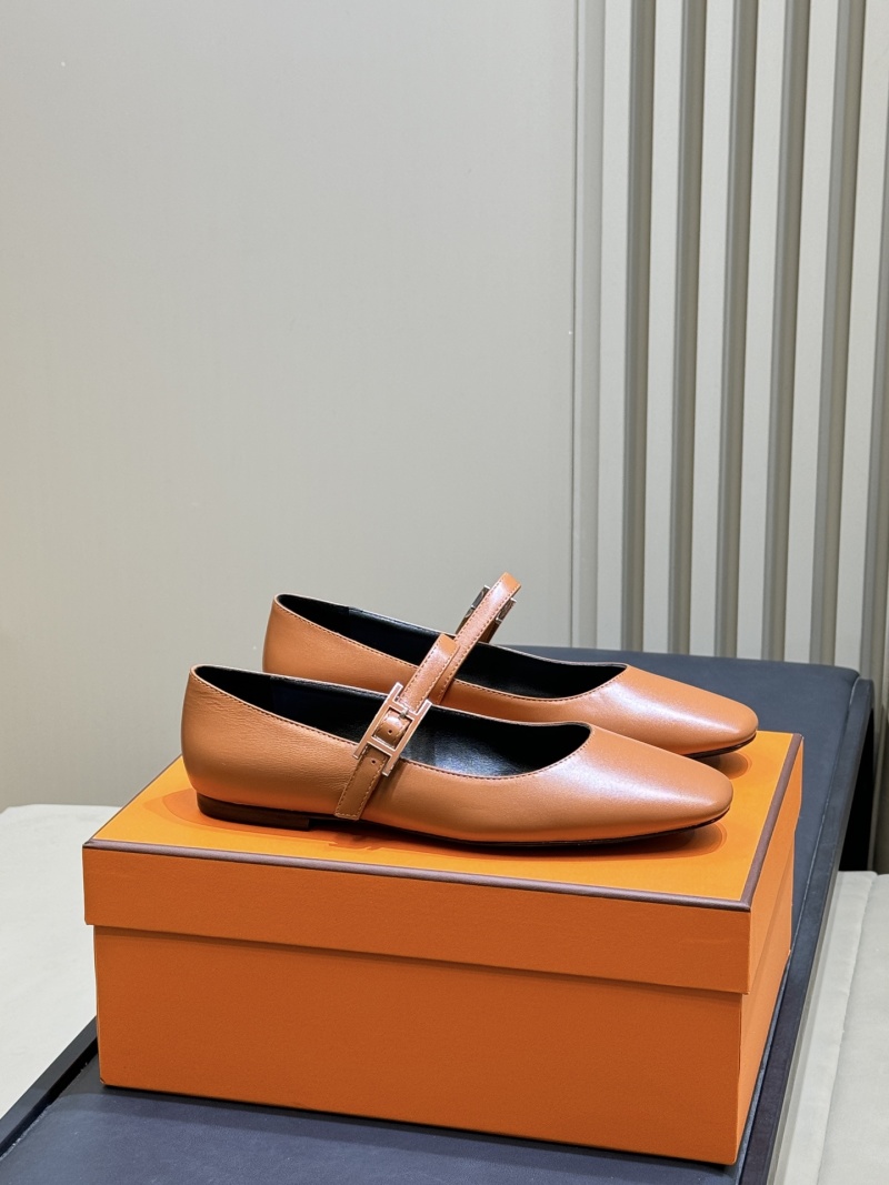 Женские балетки с ремешком Hermès