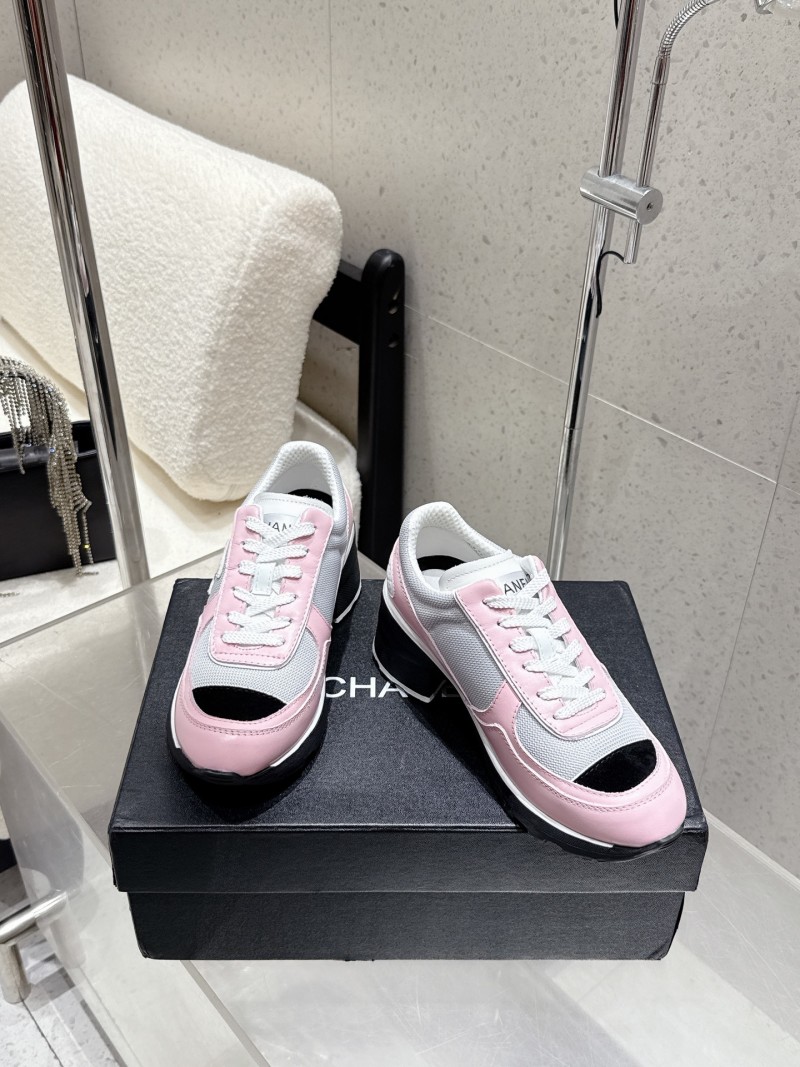 Кроссовки Chanel розово-серые