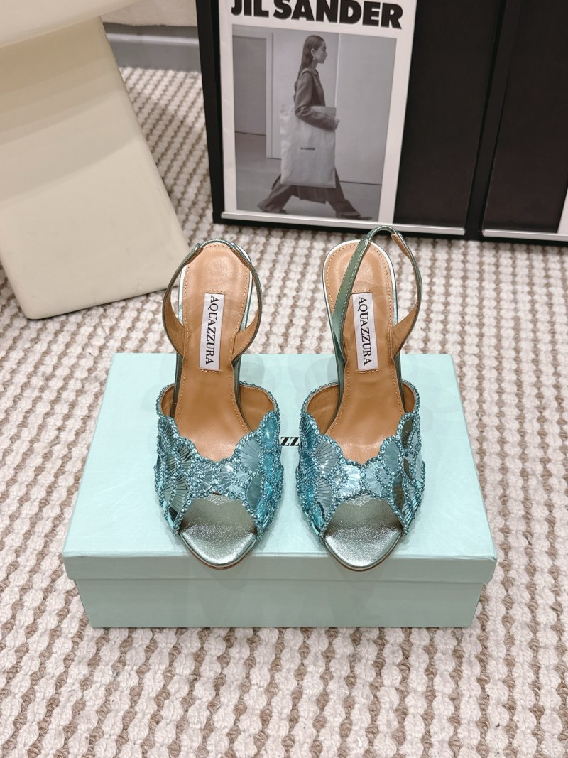 Женские босоножки с декорированным верхом и шнуровкой Aquazzura
