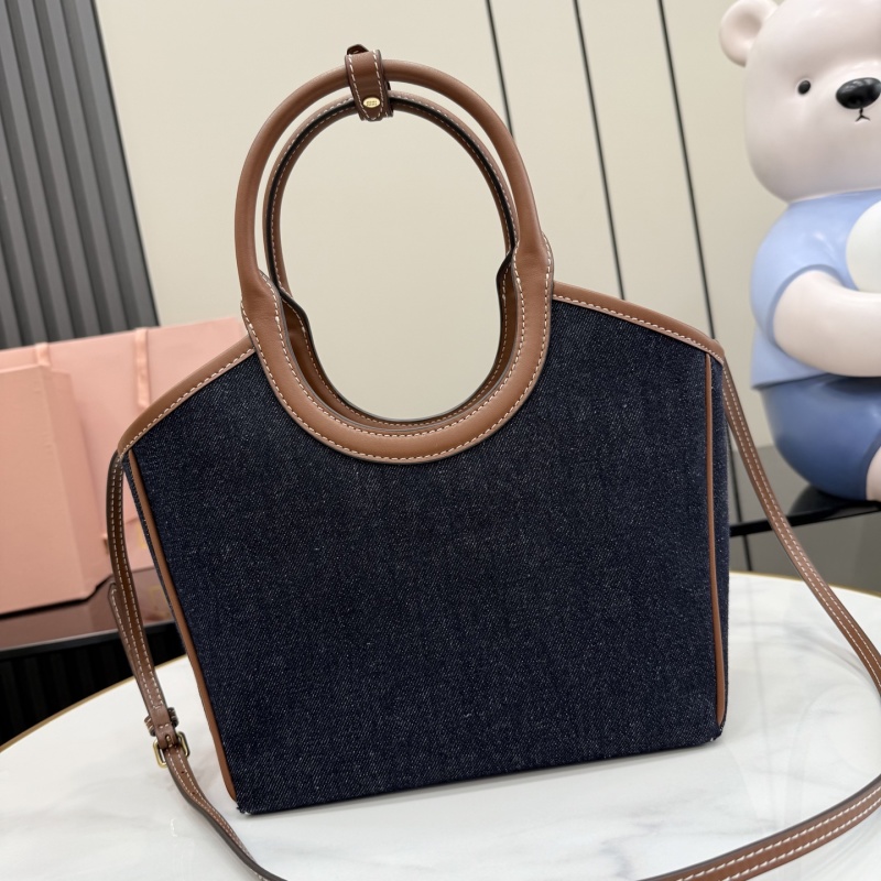 Сумка Miu Miu из денима с кожаной отделкой