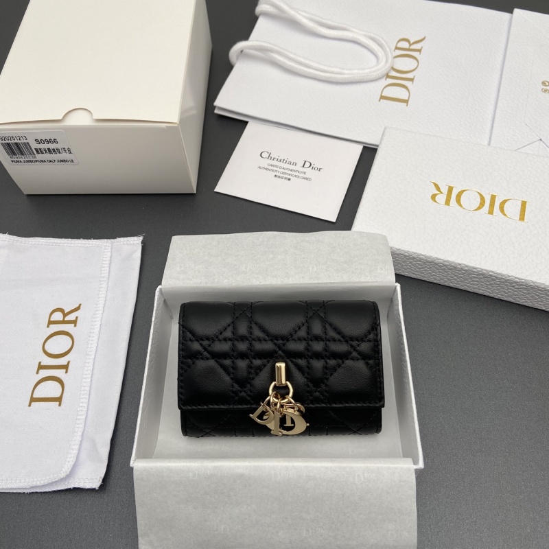 Кожаный кошелек Dior S0966 черный