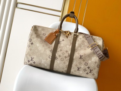 Дорожная сумка Louis Vuitton Keepall Bandoulière 50, песочный цвет